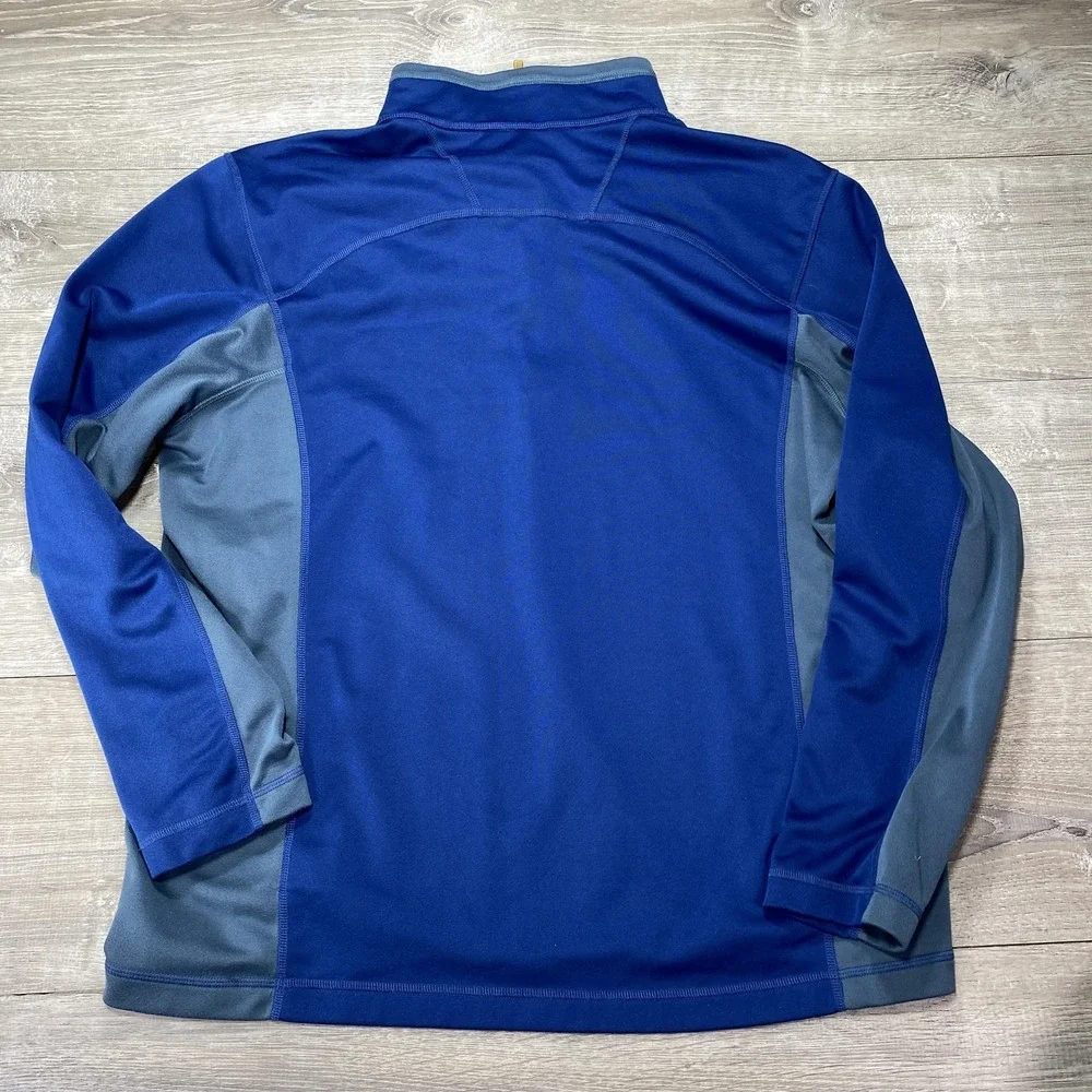 The North Face Pullover Mens XL Blue Gray Quarter Zip Fleece Outdoor‎ Hiking